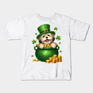 St Patricks Day Havanese Dog Kids T-Shirt